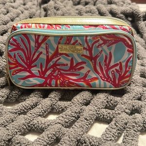 Lilly Pulitzer Cosmetic Bag Makeup Travel Double Zipper Case